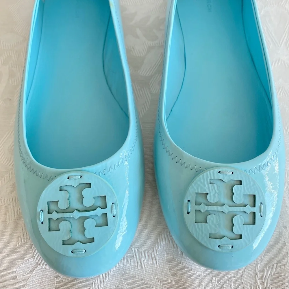 Tory Burch Blue Minnie Travel Ballet